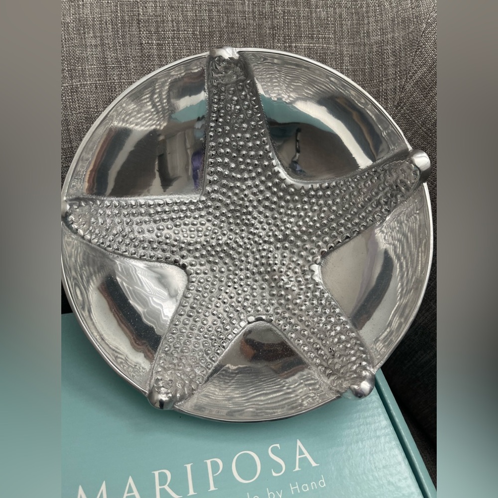 Vintage Mariposa Brillante #864 Small Starfish Aluminum Bowl